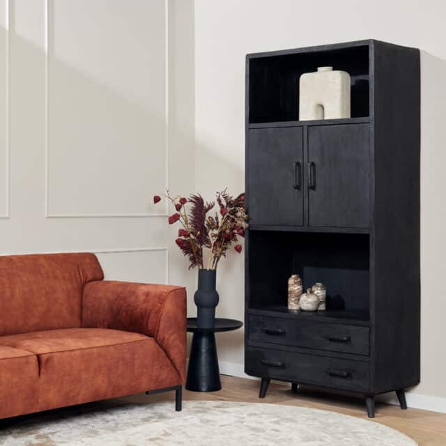 Starfurn Boekenkast Omaha Black 90 Cm