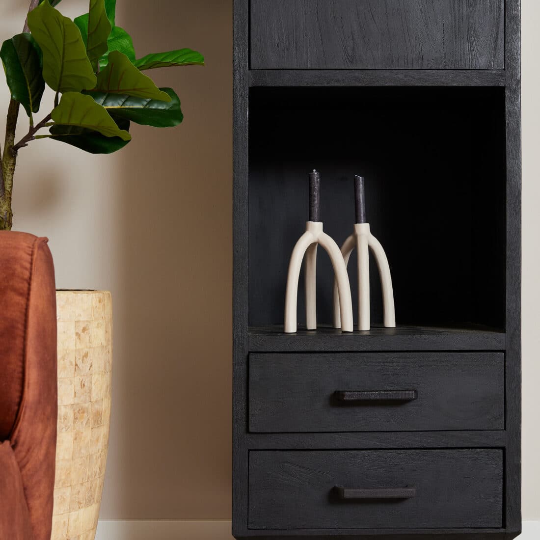 Starfurn Boekenkast Omaha Black 55 Cm