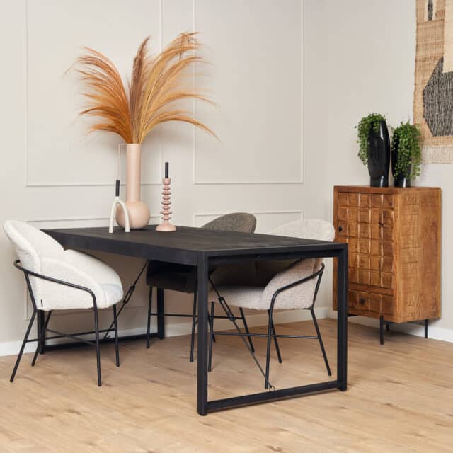 Starfurn Eettafel Boaz Black 140 Cm
