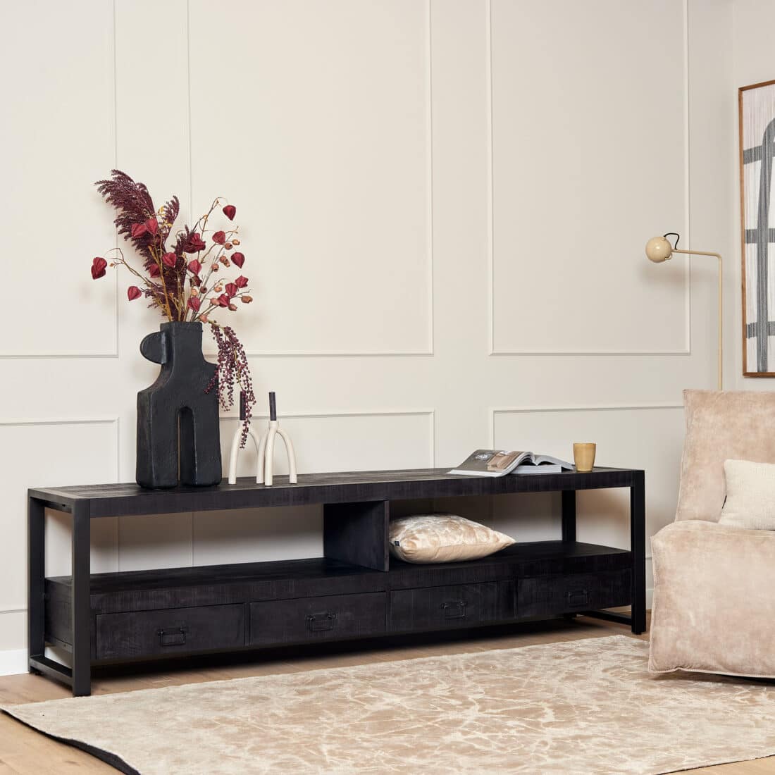 Starfurn Tv Meubel Boaz Black 220 Cm