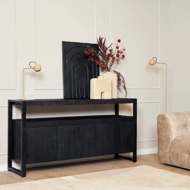 Starfurn Dressoir Boaz Black 175 Cm