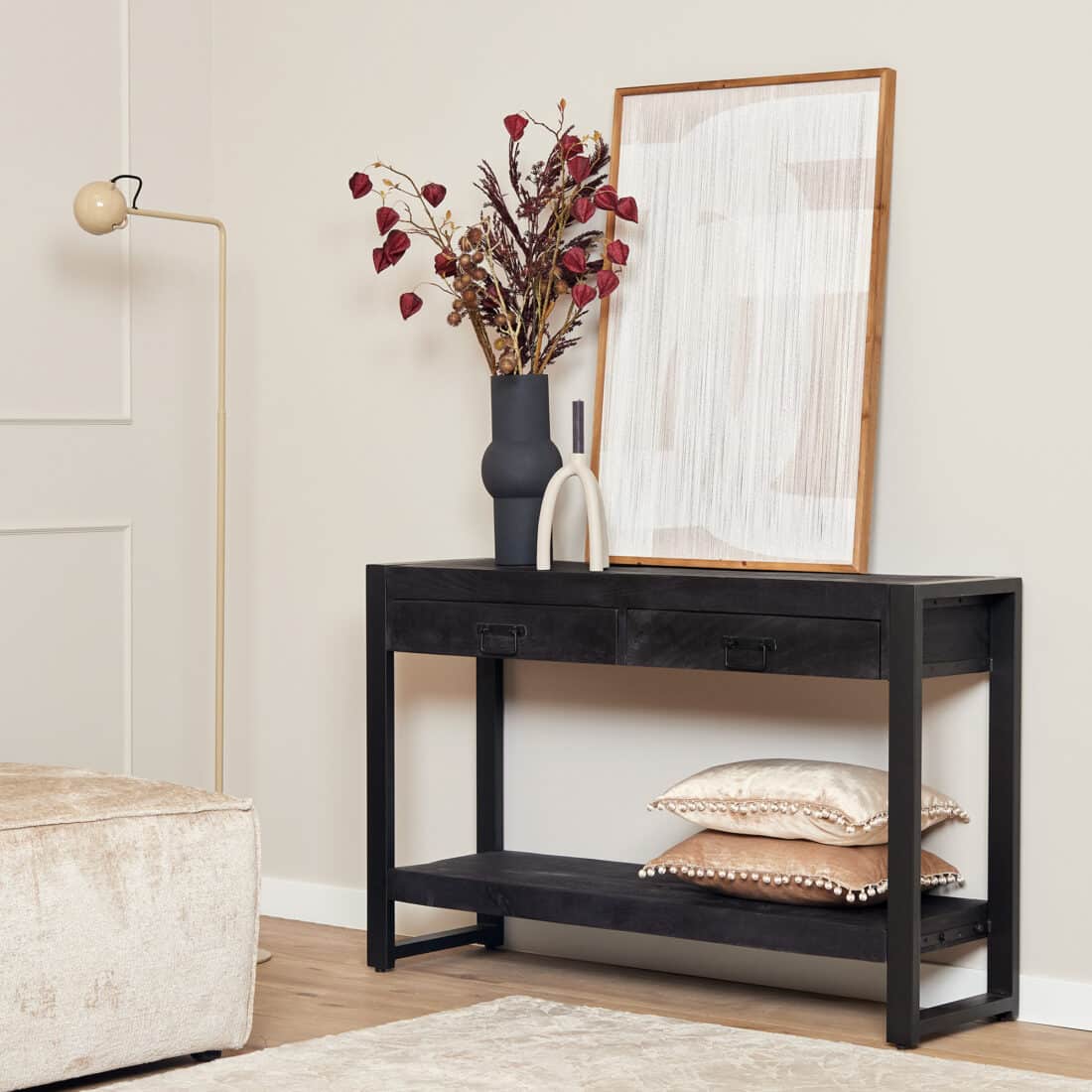 Starfurn Sidetable Boaz Black 120 Cm