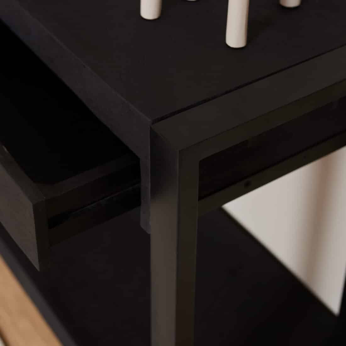 Starfurn Sidetable Boaz Black 180 Cm