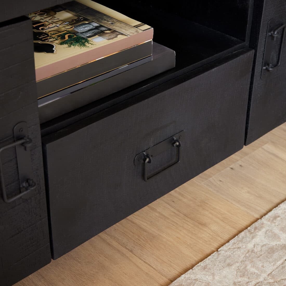 Starfurn Tv Meubel Boaz Black Met Deuren En Een Lade 150 Cm