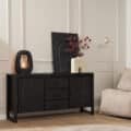 Starfurn Dressoir Boaz Black | 160 cm