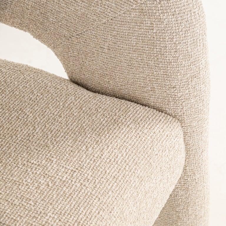 stof Richmond Interiors eetkamerstoel Belle met arm biscotti