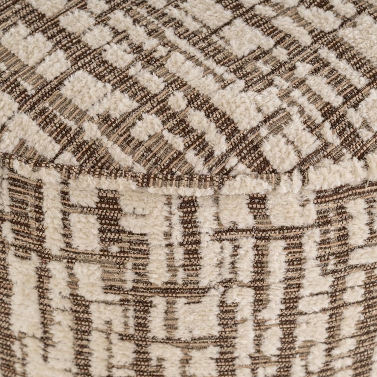 stof Richmond Interiors poef Lexie 70Ø creme