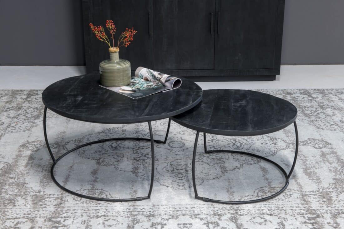 Livingfurn Vloerkleden Brix Kelly Charcoal Grey 200 215 290 Cm