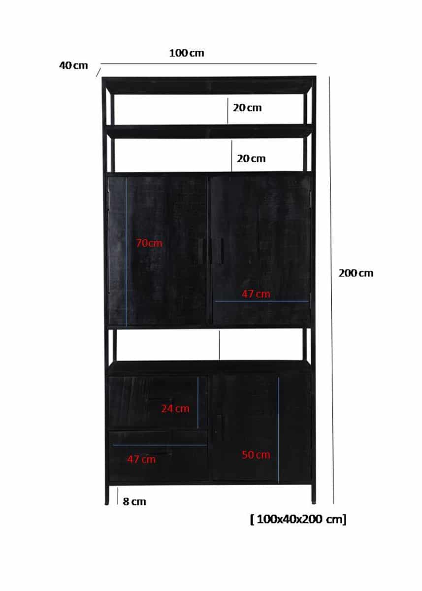 Livingfurn Kabinetten Kala Open 100cm