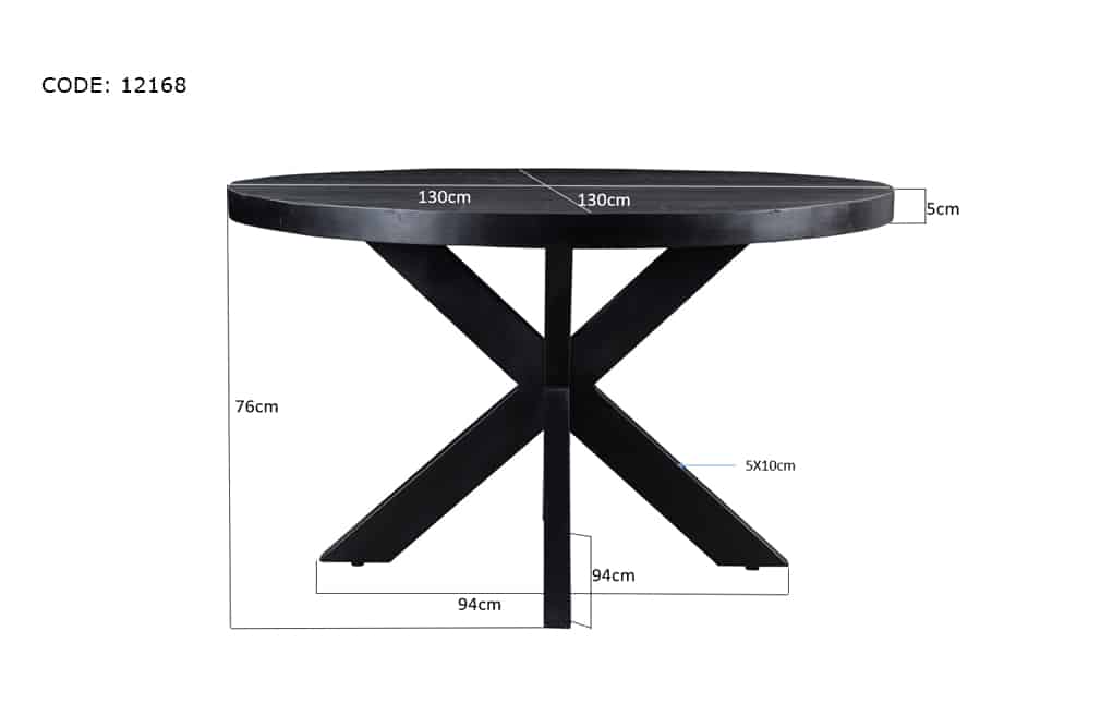 Livingfurn Eetkamertafels Kala Round 130 Cm