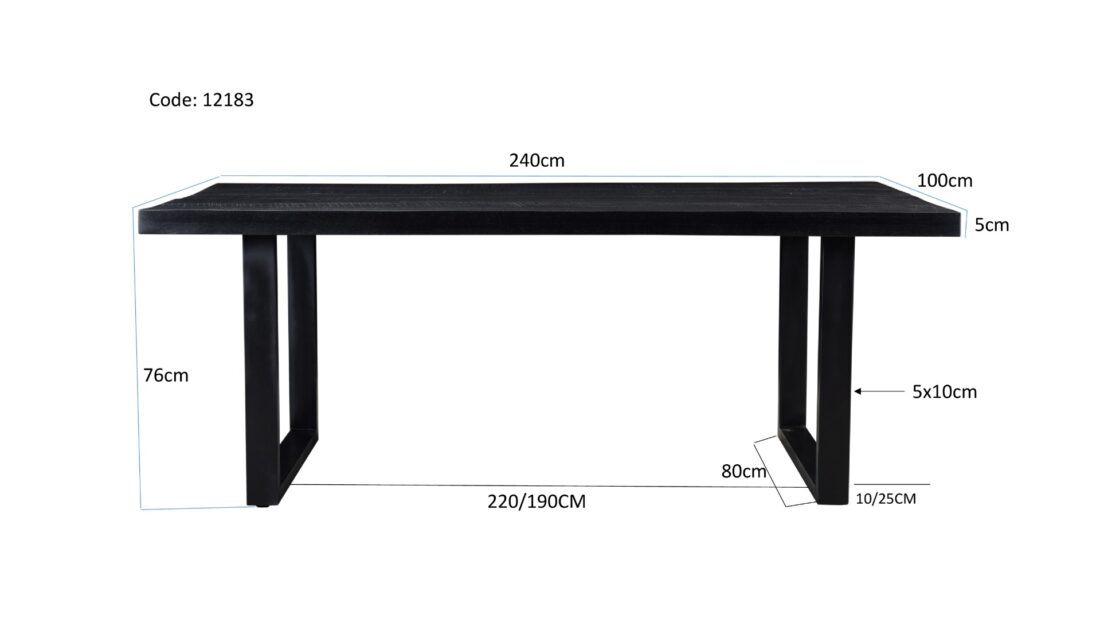 Livingfurn Eetkamertafels Kala 240 Cm