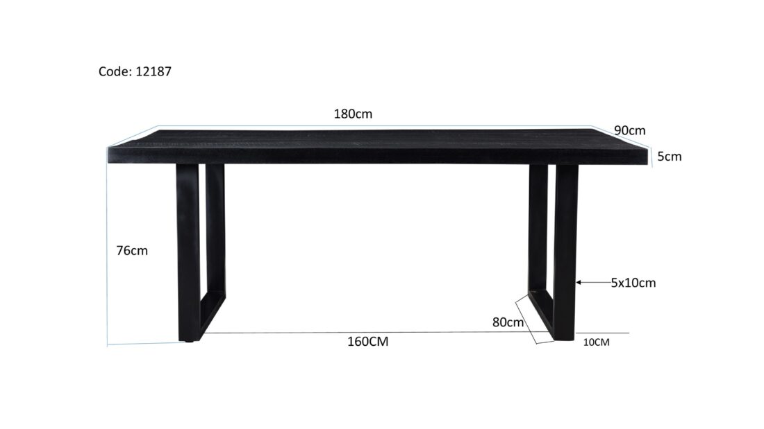 Livingfurn Eetkamertafels Kala 180cm