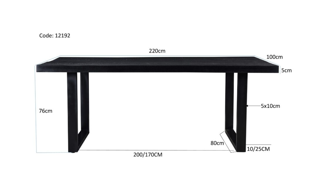 Livingfurn Eetkamertafels Kala 220cm