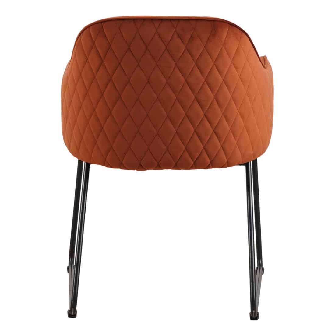 Livingfurn Eetkamerstoelen Benthe Rust Copper Velvet