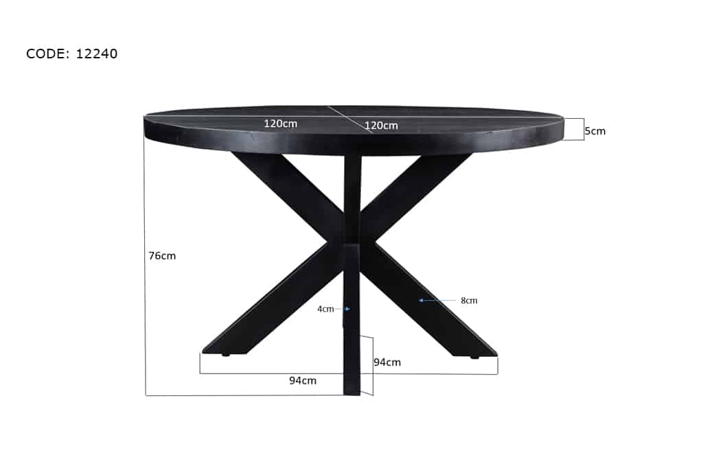 Livingfurn Eetkamertafels Kala Round 120cm
