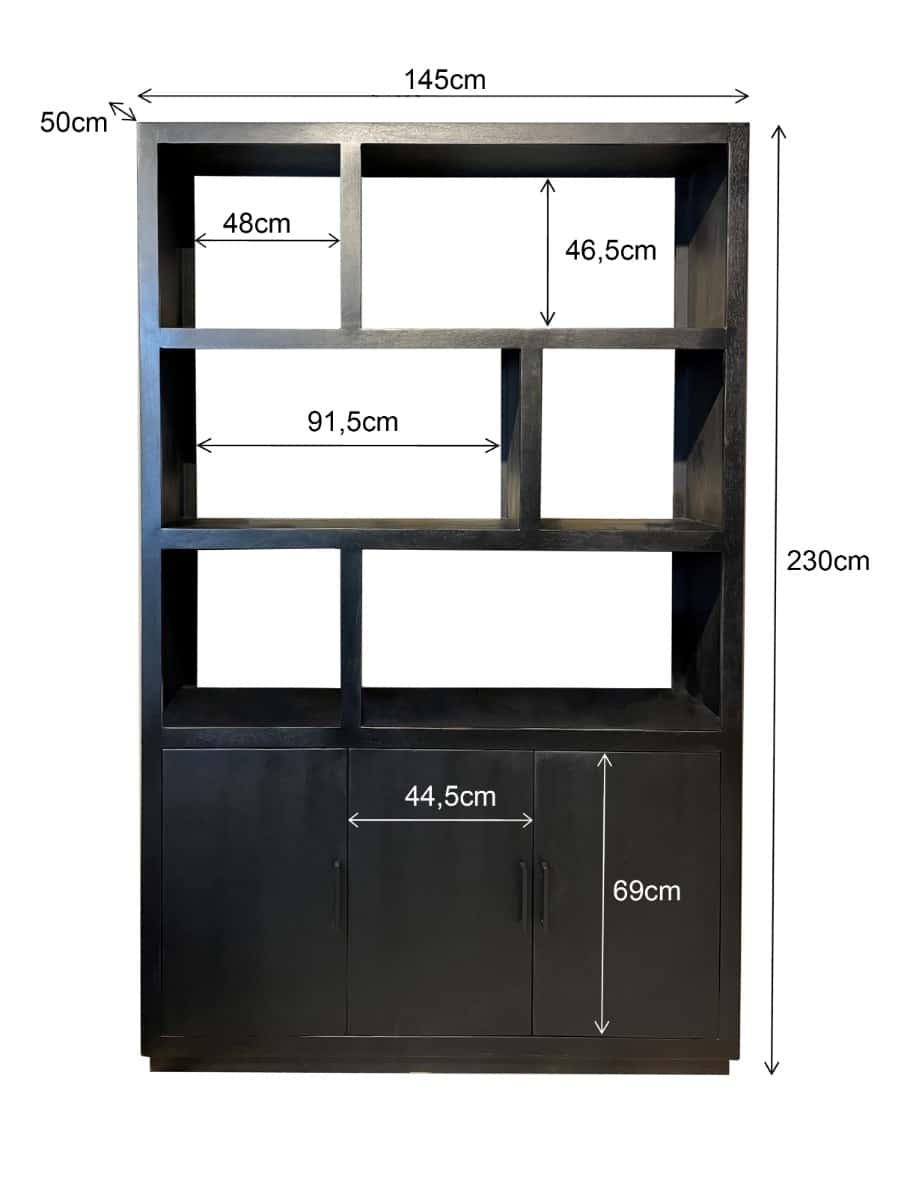 Livingfurn Kabinetten Jaxx Black 145cm