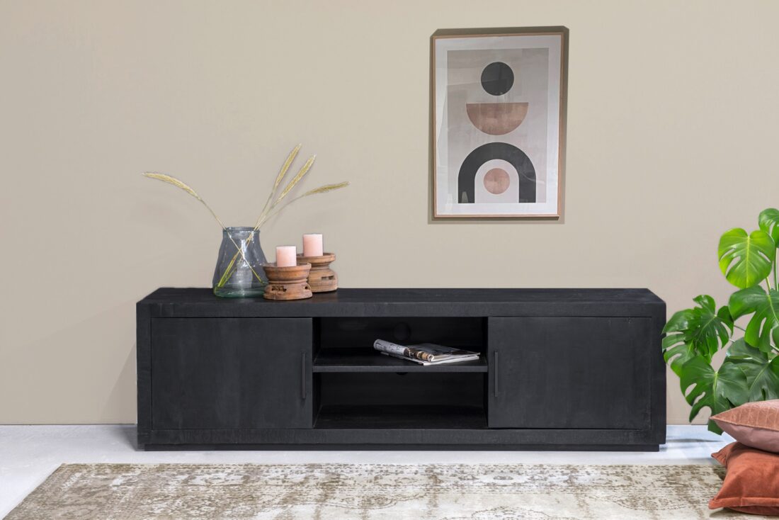 Livingfurn Tv Meubelen Jaxx Black 180cm