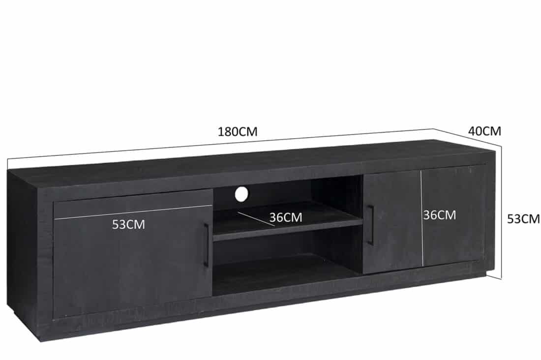 Livingfurn Tv Meubelen Jaxx Black 180cm