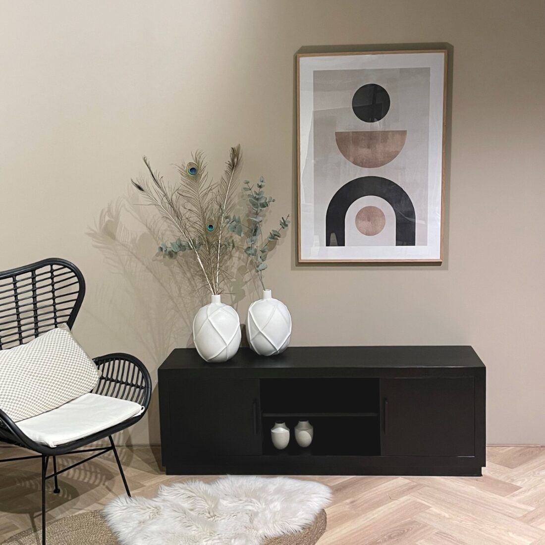 Livingfurn Tv Meubelen Jaxx Black 150cm