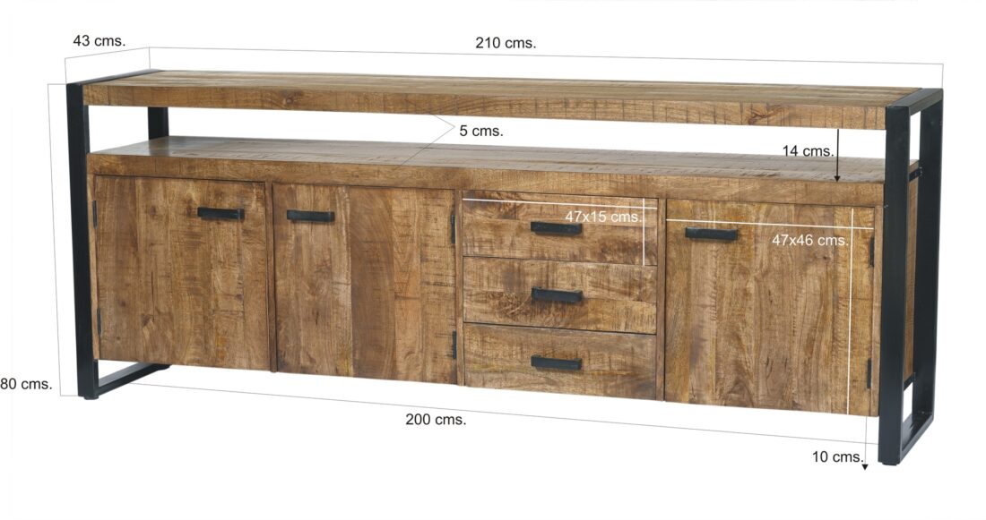 Livingfurn Dressoirs Nairobi 210cm
