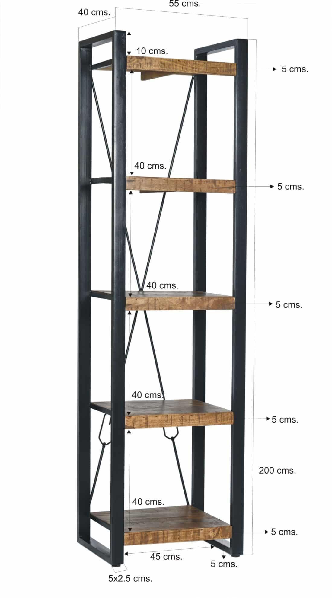 Livingfurn Boekenkasten Nairobi 55 Cm