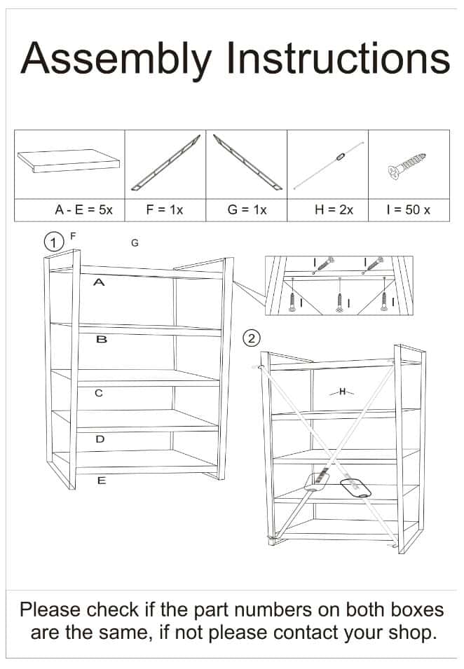 Livingfurn Boekenkasten Nairobi 55 Cm