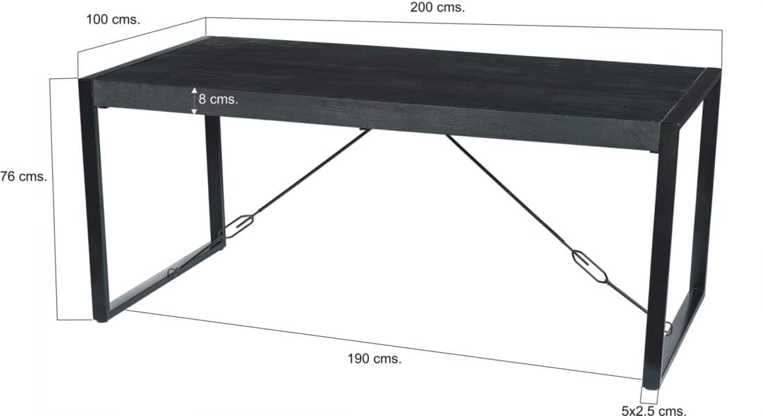 Livingfurn Eetkamertafels Norris 140 215 80 Cm