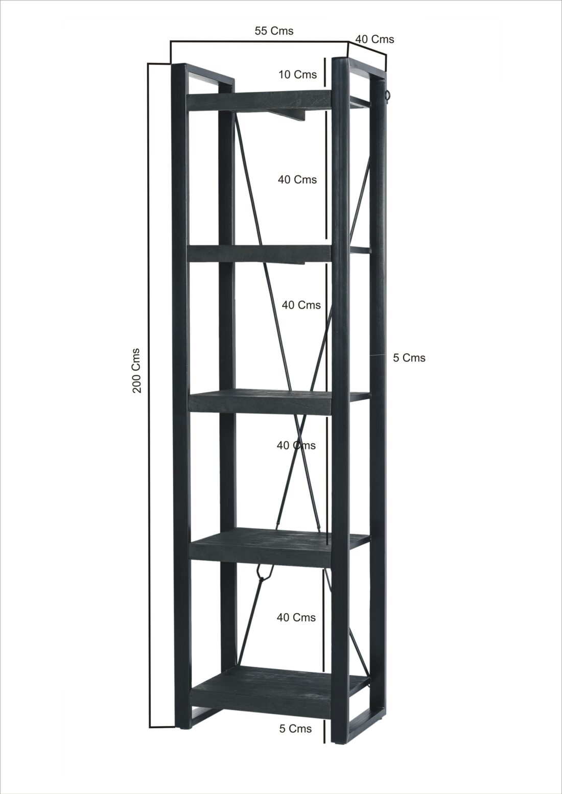 Livingfurn Boekenkasten Norris 55 Cm
