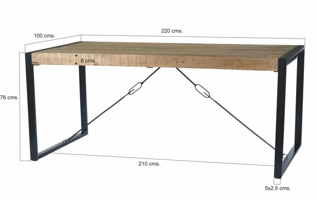 Livingfurn Eetkamertafels Nairobi 220 215 100 Cm