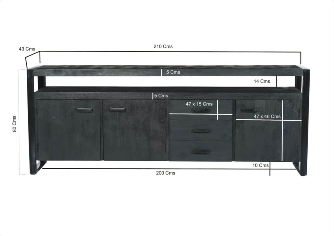 Livingfurn Dressoirs Norris 210 Cm