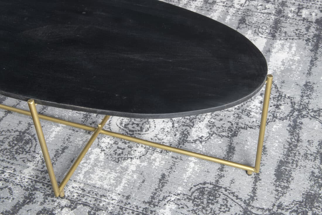 Livingfurn Salontafels Anthony Black Brass