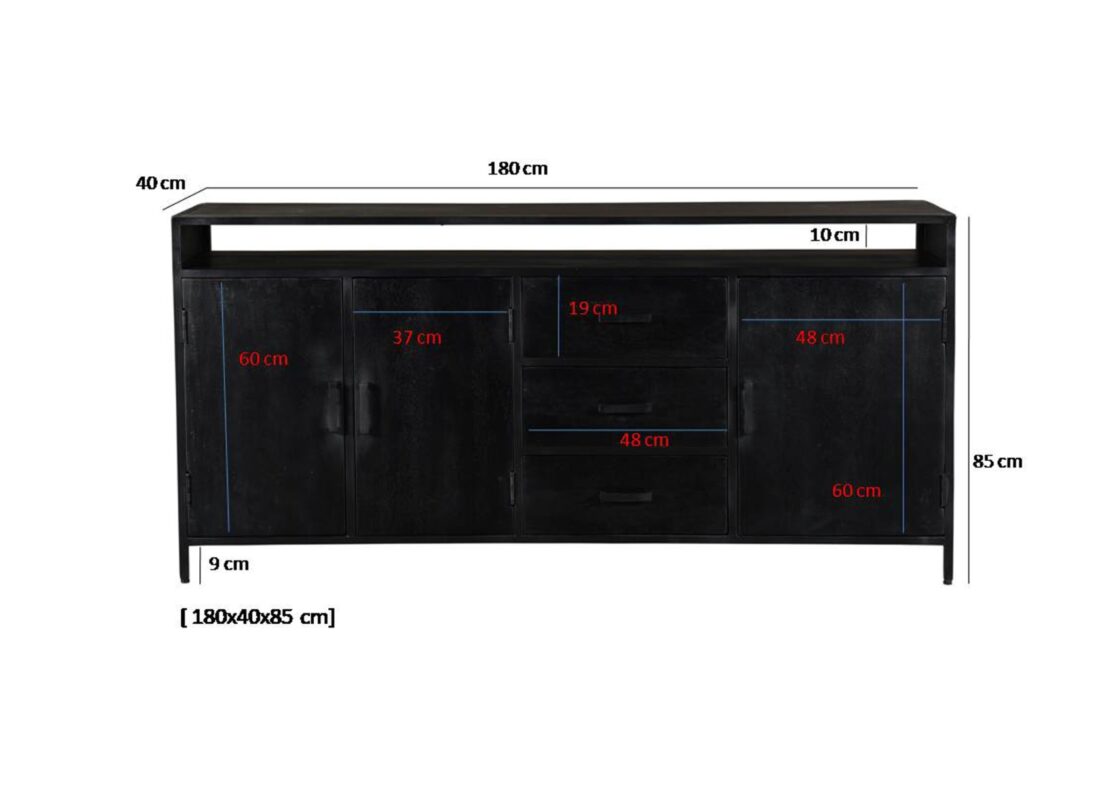 Livingfurn Dressoirs Kala Open 180 Cm