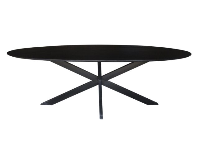 Livingfurn Eetkamertafels Oslo Black Oval 240 Cm