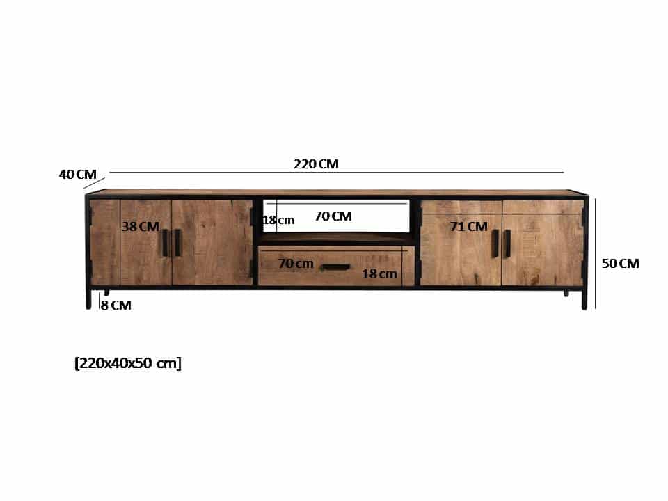 Livingfurn Tv Meubelen Sturdy 220 Cm