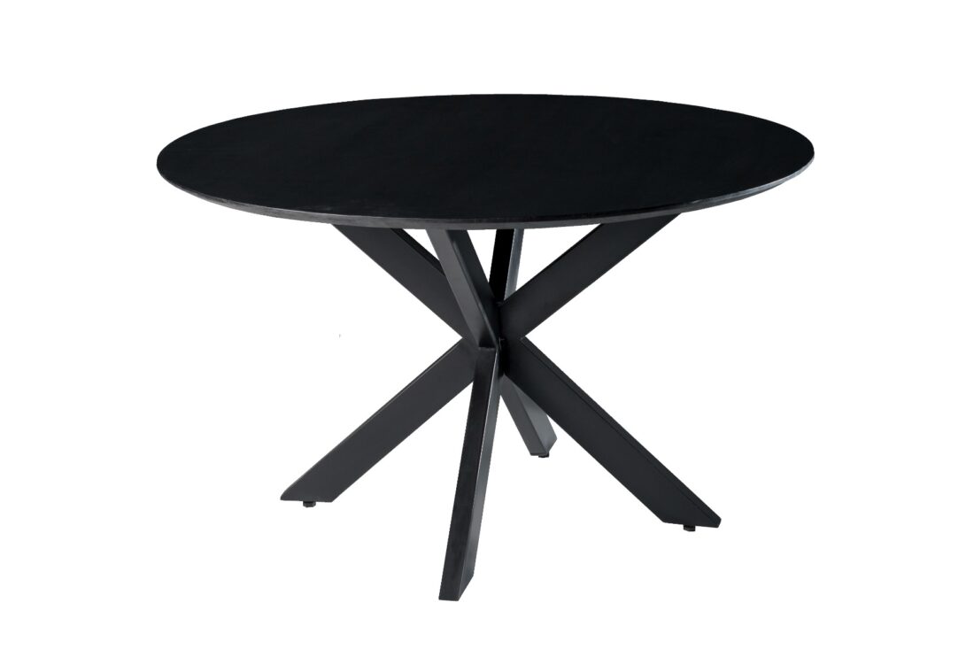 Livingfurn Eetkamertafels Oslo Black Round 130 Cm