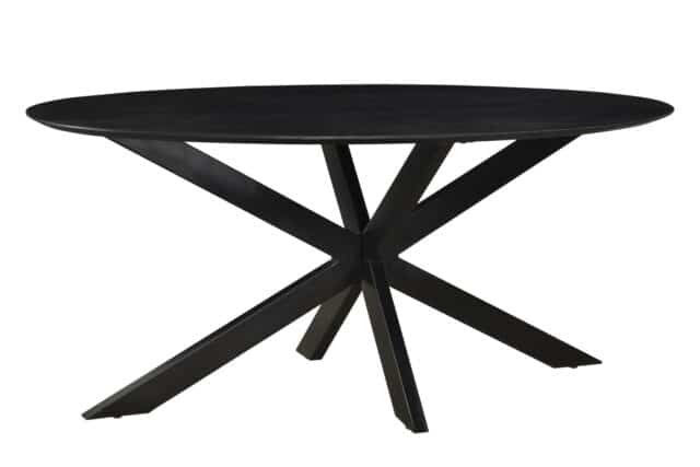 Livingfurn Eetkamertafels Oslo Oval Black 180 Cm