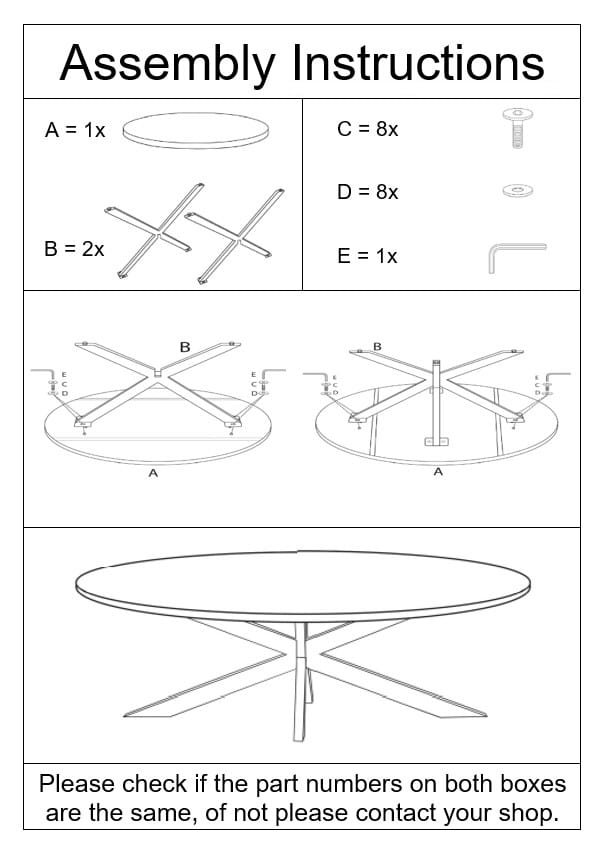 Livingfurn Salontafels Sturdy Oval 130 Cm