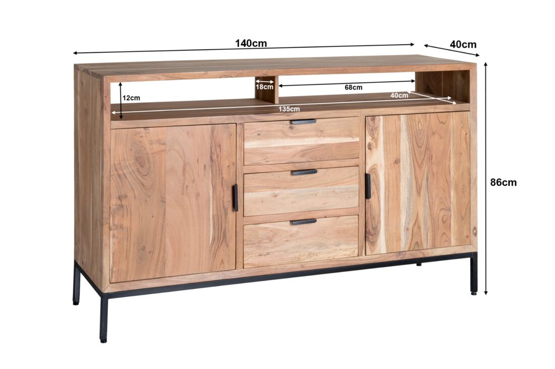 Livingfurn Dressoirs Oslo Acasia 140 Cm