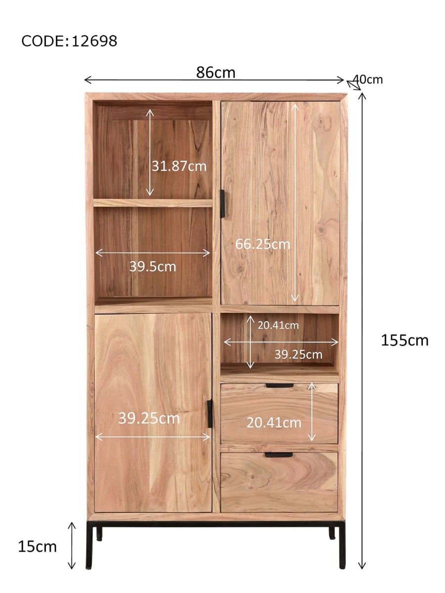Livingfurn Kabinetten Oslo Acasia 86 Cm