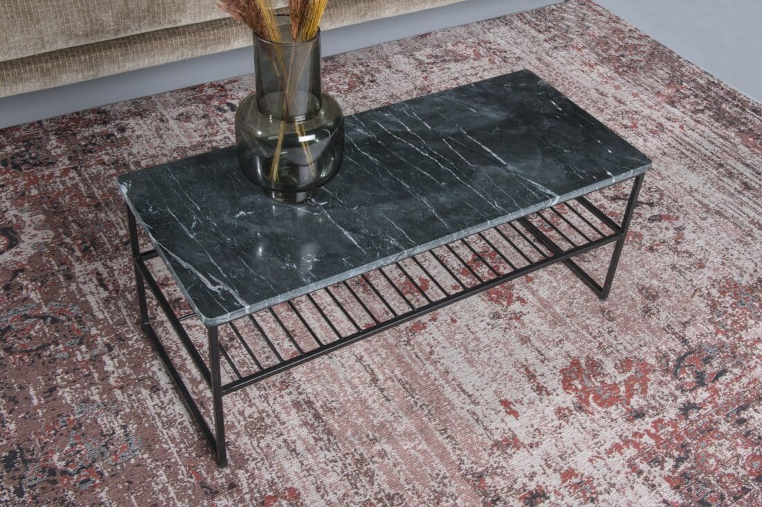 Livingfurn Salontafels Dian Marble Black Black 90cm