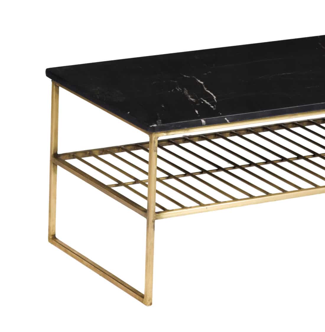 Livingfurn Salontafels Dian Marble Black Gold 90cm