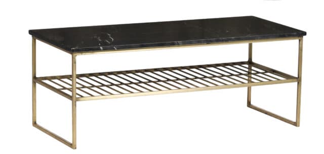 Livingfurn Salontafels Dian Marble Black Gold 90cm