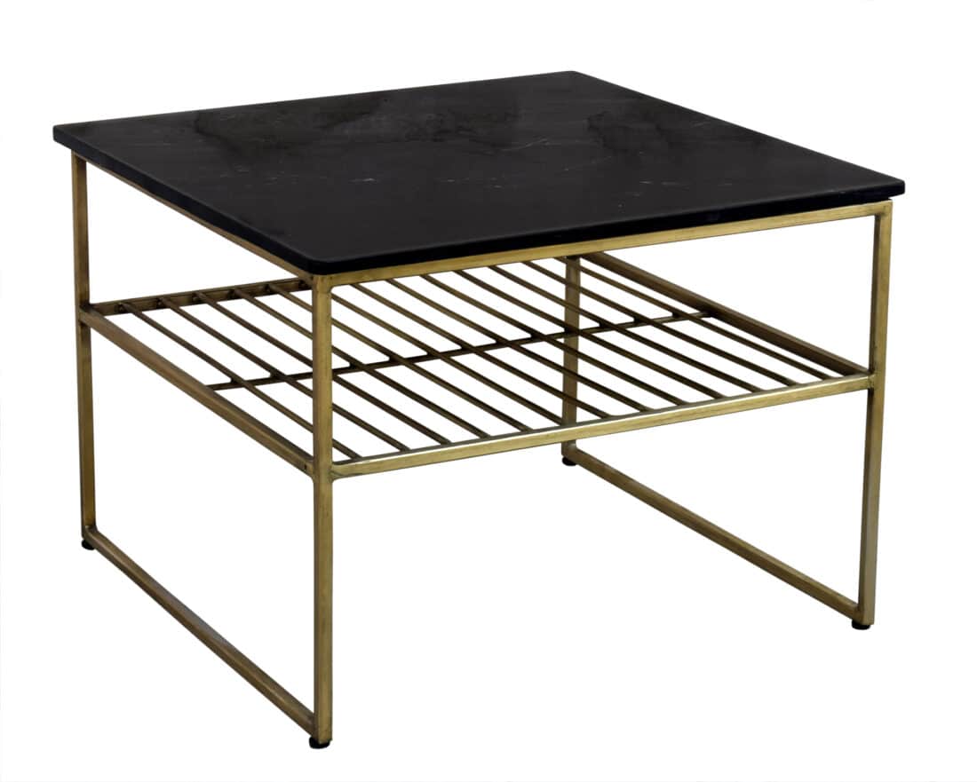 Livingfurn Salontafels Dian Marble Black Gold 55cm