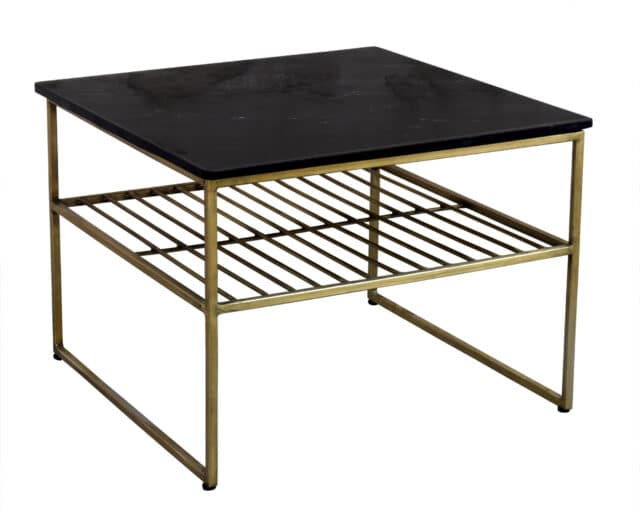 Livingfurn Salontafels Dian Marble Black Gold 55cm
