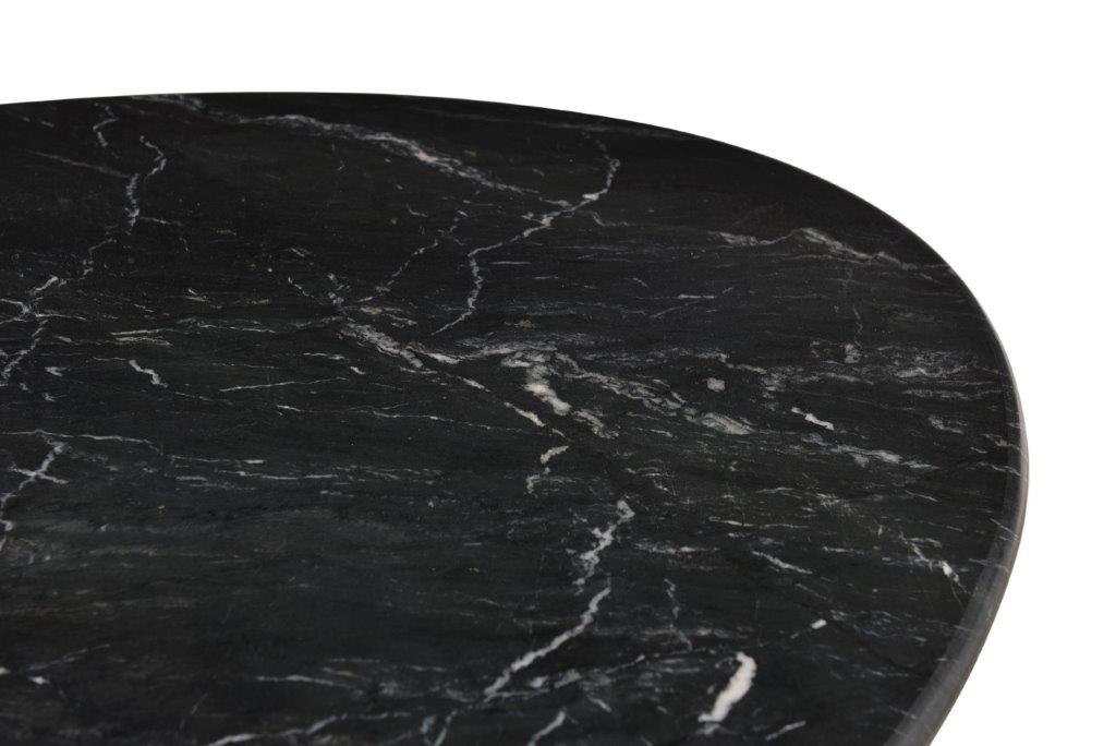 Livingfurn Eetkamertafels Marble Oval Spider Black 180cm