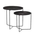 Livingfurn Bijzettafels Mason Black/Black Set of 2
