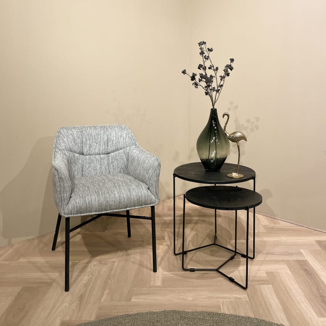 Livingfurn Bijzettafels Mason Black Black Set Of 2