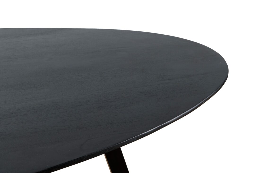 Livingfurn Eetkamertafels Oslo Black Acasia Web Leg 200cm