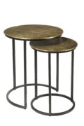 Livingfurn Bijzettafels Cast Iron Beau Gold set of 2