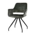 Livingfurn Eetkamerstoelen Capp Olive Velvet